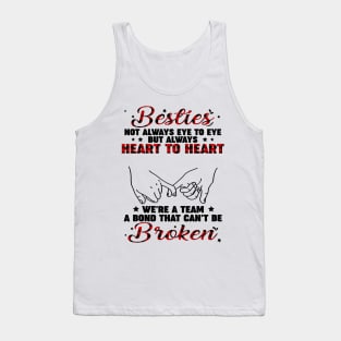 Bestie Shirt Not Always Eye To Eye But Always Heart To Heart Personalized Best Friend Tank Top